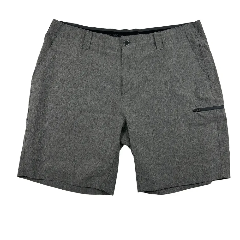 ZeroXposur Chino Shorts Mens Size 40 Gray Travel Quick Dry Stretch Pockets